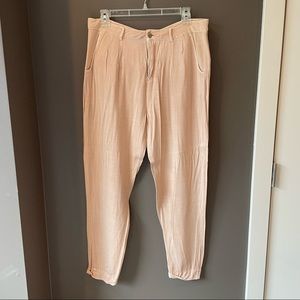 Anthropologie Midrise Pink Beach Trousers